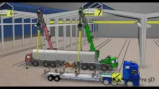 Tandem Lifting Simulation Using CranePro 3D - tandem lifting operation for a CAN vessel.