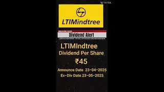 LTMINDTREE Share Dividend Update May25 Rs 45 #ltimindtreesharenews #sharemarketnews #share