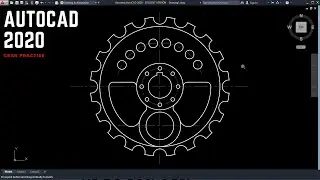 Autocad Dişli Çizimi | Gear Drawing in Autocad | Autocad 2D Practice Drawing | Exercise 42