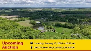 25 Acre Mini Farm Ranch Home | Free Gas, Pond | Mahoning County OH Real Estate