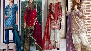 Banarasi Dress Design - Jamawar Dress Design 2020 - Jamawar Trouser - Brocade suit Design