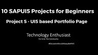 10 SAPUI5 Projects for Beginners - Project 5