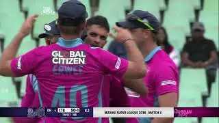Keshav Maharaj gets his first MSLT20 wicket