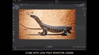 Low Poly - 3D Modelling of A Monitor Lizard | Blender