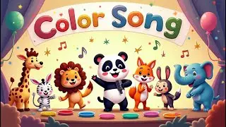 🌈🦁 Learn Colors in the Jungle! Fun Color Song for Kids 🐒🍃