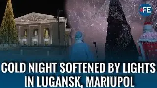 How war-scarred cities welcomed Christmas as Lugansk, Mariupol trees lit up