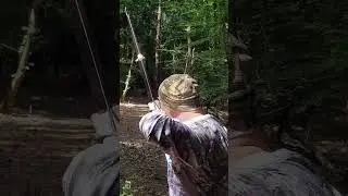 65 Yard Snap Shot in to the 3d Bear - Keep Practicing #archery #archerylife #3darchery #fieldarchery