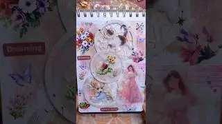 Pastel Aesthetic 🌸🎀 ASMR Scrapbooking 다꾸 Journaling #asmr #shorts #scrapbooking  #다꾸