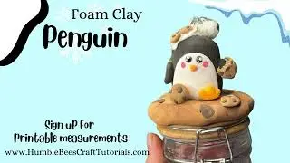 Chocolate Chip Cookie Penguin Foam Clay Tutorial