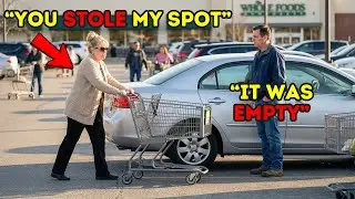 Karen Blocked My Car With Her Shopping Cart &mdash; She Went Silent When She Saw My Badge!