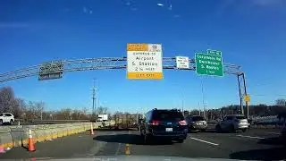 Morning drive along I 93 North towards Boston, Massachusetts
