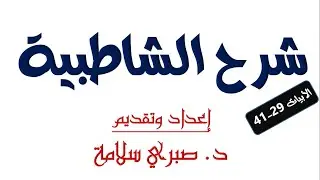 الدرس الرابع من شرح الشاطبية || د. صبري سلامة || الأبيات 29-41
