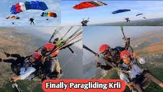 Finally Paragliding Krli Saputara GJ me | parachute ride ￼| staff, Ke Saath Vlog￼