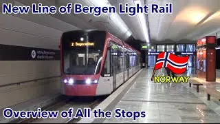 Overviewing all the stops of Bergen Light Rail New Line