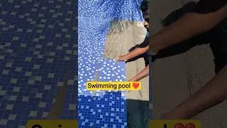 Wow👍 swimming pool tile installation work #shorts #construction #shortsfeed #swimmingpool