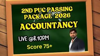 2ndPUC Accountancy Important Questions 2026 | 2ndPUC Annual Exam 2026 | Accountancy | Live@8.10PM |