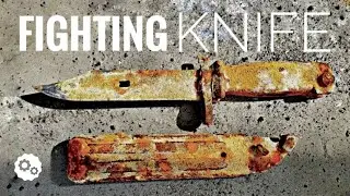 AK47 Bayonet Fighting Knife Restoration|15 MIN RESTORATION