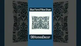 Stylish Blue Floral Standard & King Pillow Sham ❤️#pillow #homedecor #pillowcase #cute #freeshipping