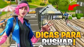 DICAS para RUSHAR AGRESSIVAMENTE e MATAR TODO MUNDO no FORTNITE! 🥵