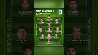 SERIE A 25/26: TEAM OF THE WEEK - MATCHWEEK 5 #imaginaryeleven #football #squad #seriea