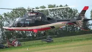 AW109 G-IWPI ARRIVING AT GOODWOOD AIRFIELD - FESTIVAL OF SPEED VISITOR 16-7
