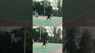 How to NOT poach 101 #astaui #tennis #throwback #double #singleplayer #backhand #volley #poaching