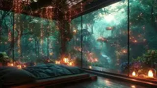 Magical Forest Bedroom Ambience ✨ Cozy Lights, Fireflies & Gentle Mist | Relax, Read & Sleep