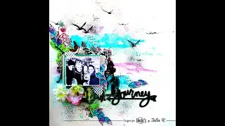 Journey Layout. Lindy's Flat Fabio Sprays and Chunky Embossing Powders.
