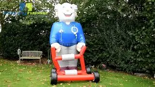 Abraham met rollator, d&eacute; nieuwe abraham pop van Partyhome