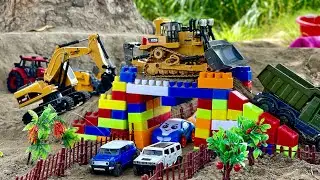 Bridge Blocks Toys Construction Vehicles Excavator | Bridge Building Blocks Toys | RC Dozar, Tractor