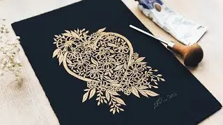 Making a Lino Print | Relief Printing a Floral Heart for Valentine's Day