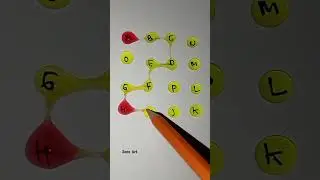 Drawing A Starlight line Path With Alfabet A To P #art #line #maths #shorts