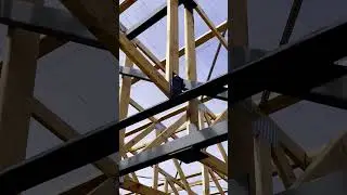 Plywood bracing and #timber truss #connection #construction #building #architecture #work #structure