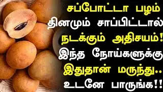 சப்போட்டா பழம் மருத்துவ நன்மைகள்! | Sapota Fruit Health Benefits in Tamil| Health Tips in Tamil 