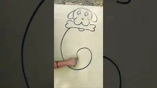 How to draw  dog step by step easy tutorial drawing  with 333 number #shorts #dog