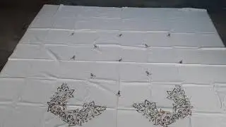 New bed sheet embroidery design/pillow cover design/creative#Top class  hand Embroidered bedsheet