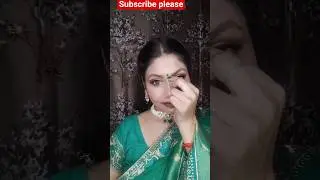 💚💚💚#SawanLook #ShravanMakeup #GreenSareeLook   #mare hebre mein    #HaryaliTeejLook #DesiLook#viral