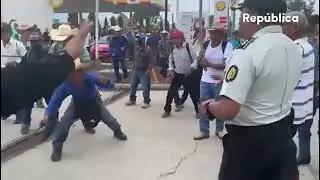Bloqueos en Guatemala: manifestantes veteranos se enfrentan a polic&iacute;as con machetes