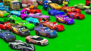 Spiderman Disney Cars Lightning McQueen minion Cargo Delivery Van (Nursery Rhymes Cartoon For Kids)