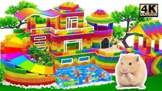 How To Build Three Storey Round Mud House And Swimming Pool, Rainbow Slide From LEGO