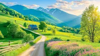 Relaxing Music in a Peaceful Green Valley 🌿 Nature Sounds for Study, Sleep & Deep Relaxation
