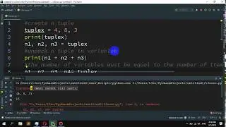 How to Unpack a tuple in several variables in Python