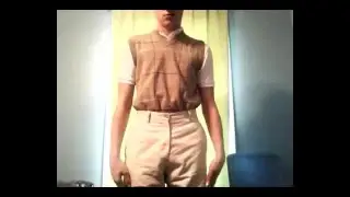 Dockers Tan Lined Sweater Vest Tucked