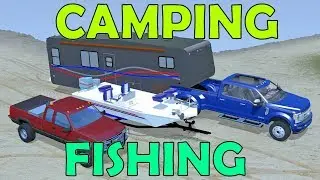 Farming Simulator 17 | Camping & Fishing | Bass Boat | 2017 Ford | Travel Trailer