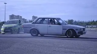 TOYOTA KE70 GL 4age 16v and 4agze turbo drift at stadium sarawak