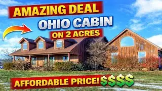 Ohio Cabins on 2 Acres | OH Real Estate | Ranch-Style Log Cabin | Aspen Mansions