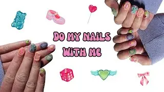 Do my nails with me! 🎀💅🏻🫧