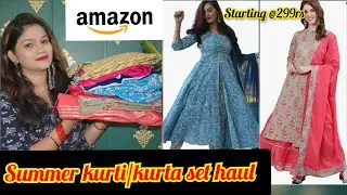 AMAZON SUMMER SPECIAL KURTI/KURTA SET HAUL STARTING ONLY 299RS