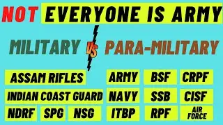 Not Everyone is Army - Know The Differences | Military And Paramilitary