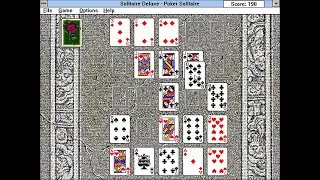 Solitaire Deluxe - Poker Solitaire [Windows 3.11 Longplay] (1995) Interplay